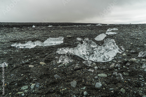 Iceberg's on Black Sand Beach