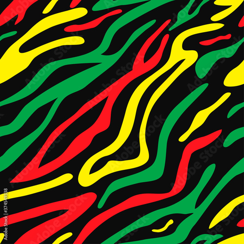 Zebra Skim Background Colors of Ethiopian Flag. Vector