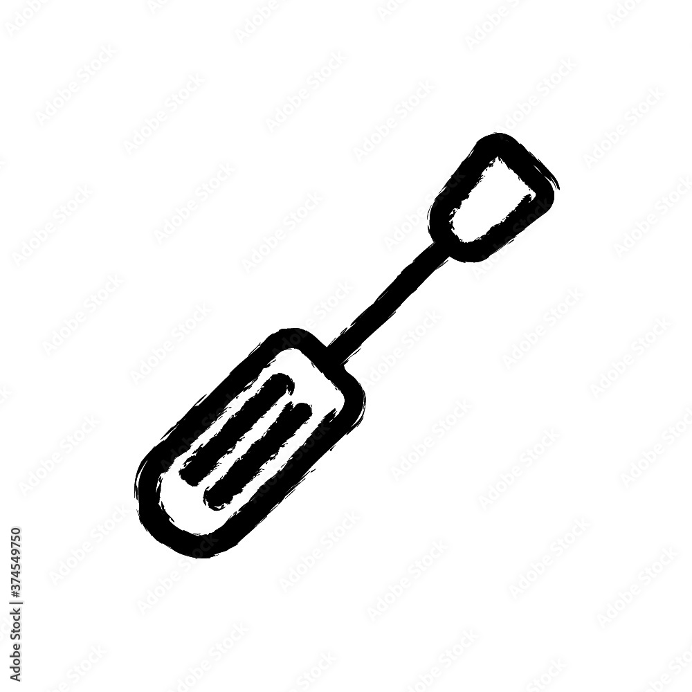 vector illustration hand drawn icon ofscrewdriver