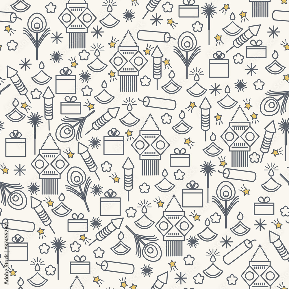 Diwali seamless pattern. Vector illustration Diwali seamless pattern. Vector illustration