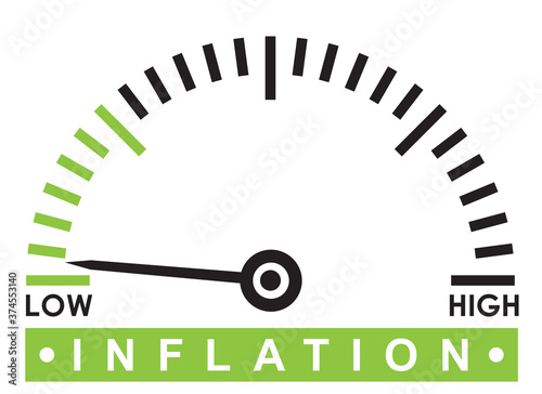 low inflation rate - monitoring  scale -   illustration template