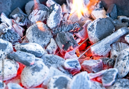 Embers of fire for barbecue © Swiss Stock Photo