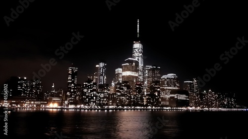 Skyline new york, with dark tones.