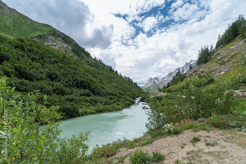 Obraz na płótnie Combal - Val Veny - Courmayeur - Valle d'Aosta - Italy w salonie