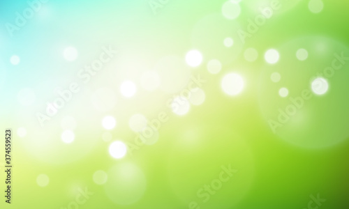 Nature soft gradient background with bokeh effect. Blurred smooth backdrop. Abstract ecology concept. Vector illustration for your graphic design, banner, wallpapers, poster, card, website