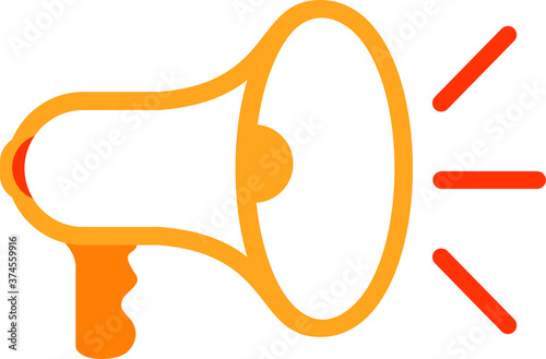 loudspeaker icon vector, stock vector illustration flat design style
