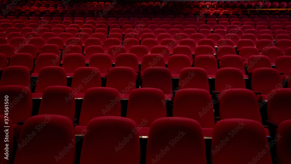Fototapeta premium Theater red chairs