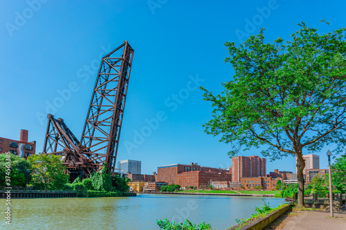 Photos Cleveland Ohio is divided by the Cuyahoga River and even has draw bridges