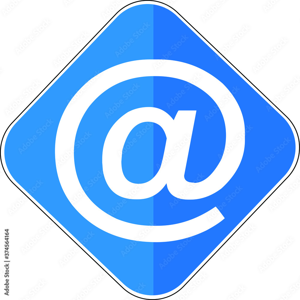at sign blue icon on white background.icon for website design, mobile app, ui. Vector Illustration
at sign blue icon on white background.icon for website design, mobile app, ui. Vector Illustration