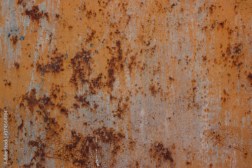 The texture of a rusty iron sheet is quite large
