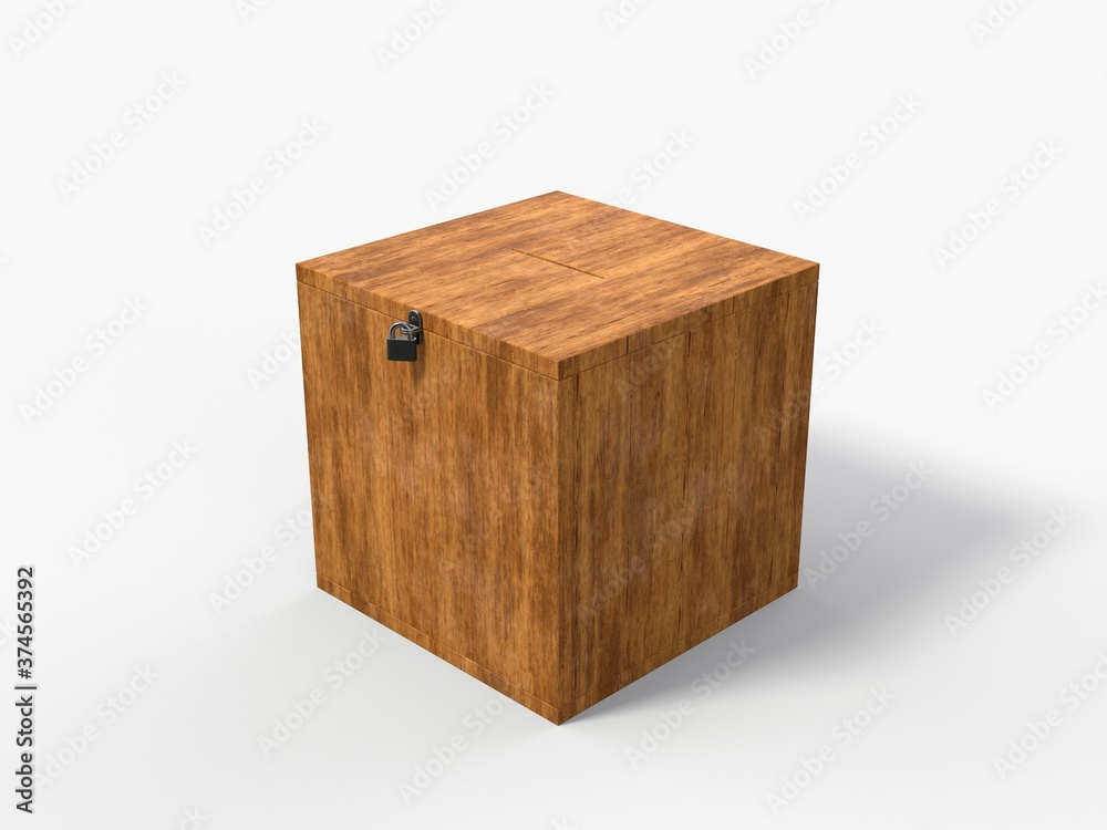 old style voting box with padlock. 3D illustration, suitable for election, political and poll themes old style voting box with padlock. 3D illustration, suitable for election, political and poll themes