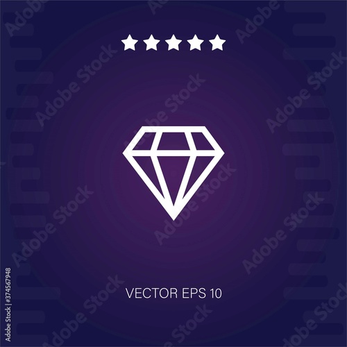 diamond vector icon modern illustration