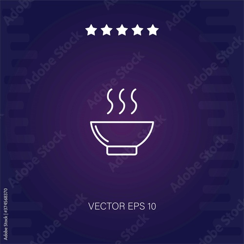 soup bowl vector icon modern illustration