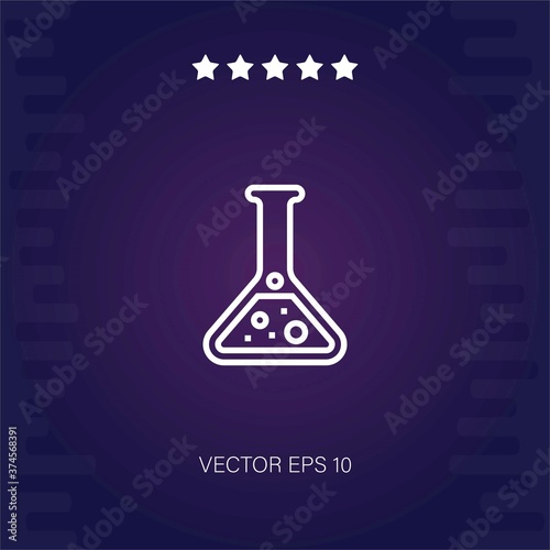 flask vector icon modern illustration