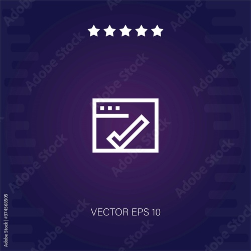 verified vector icon modern illustration