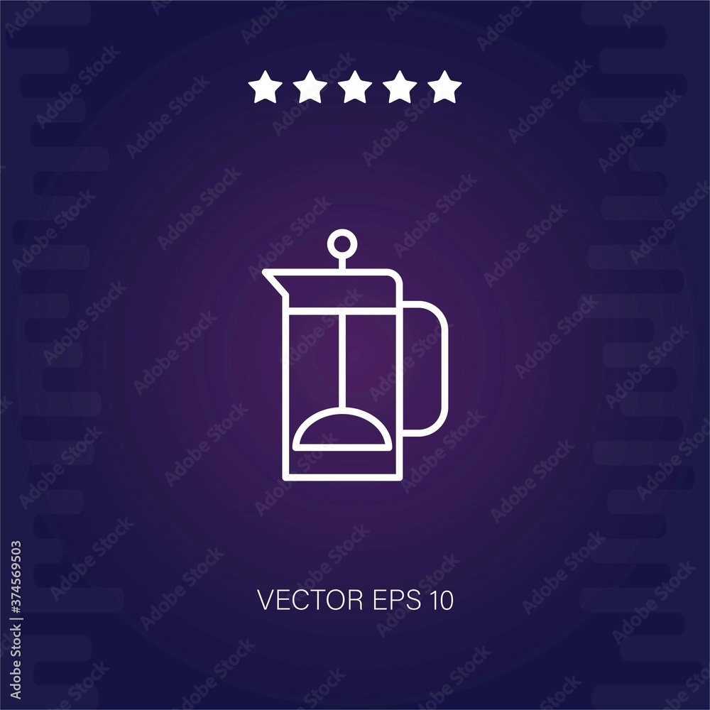 jar teapot vector icon modern illustration jar teapot vector icon modern illustration
