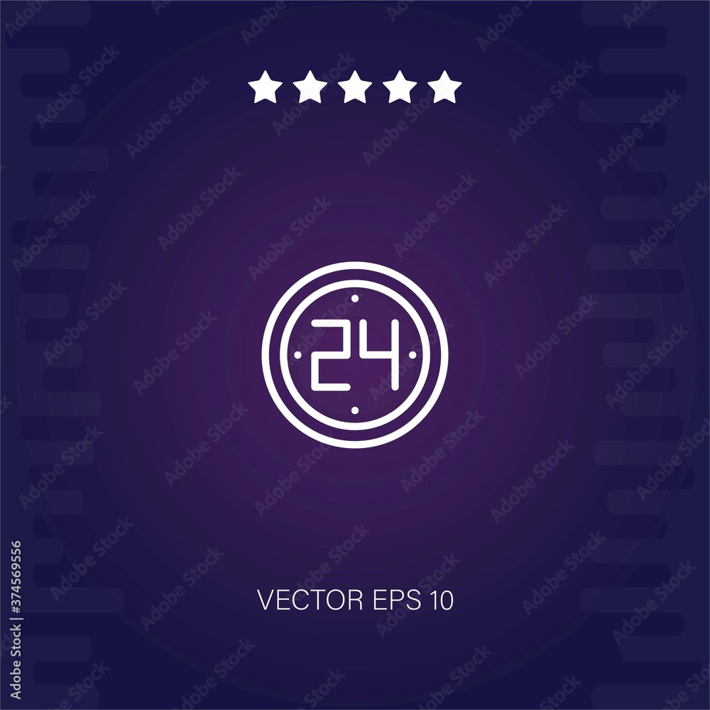 clock vector icon modern illustration clock vector icon modern illustration