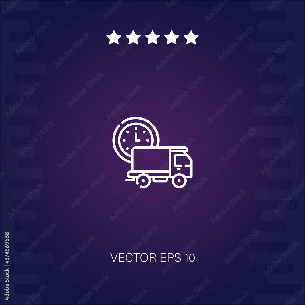 delivery time vector icon modern illustration delivery time vector icon modern illustration
