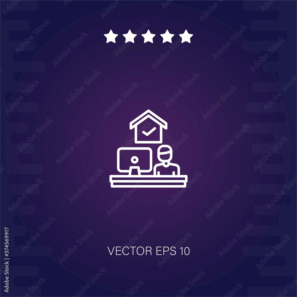 work from home vector icon modern illustration