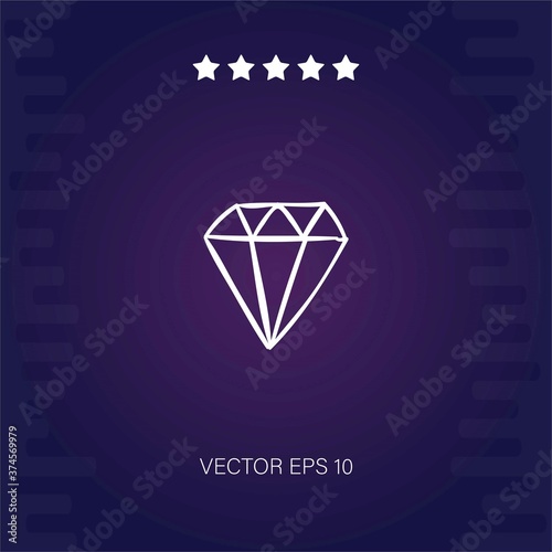 diamond vector icon modern illustration