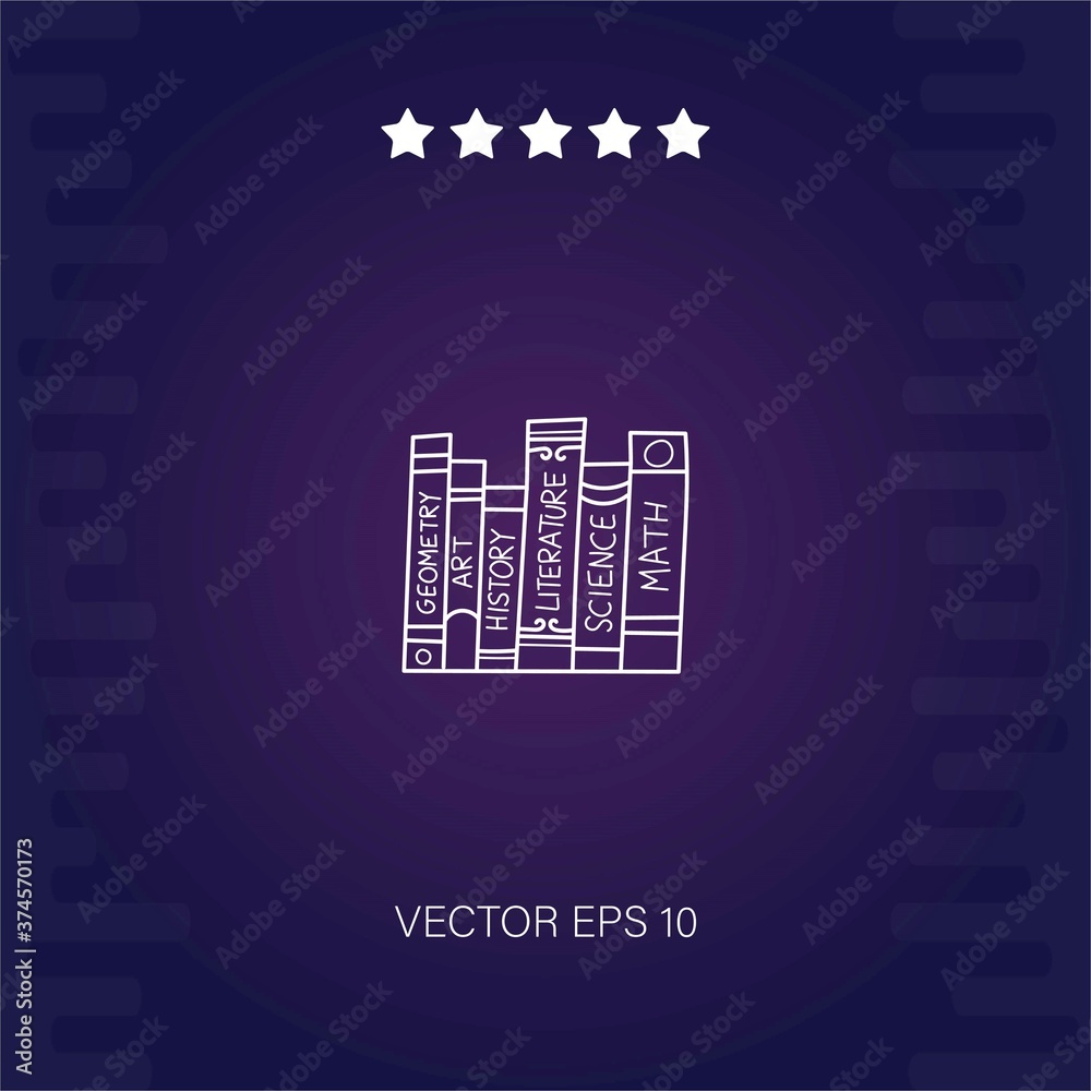 text books vector icon modern illustration text books vector icon modern illustration