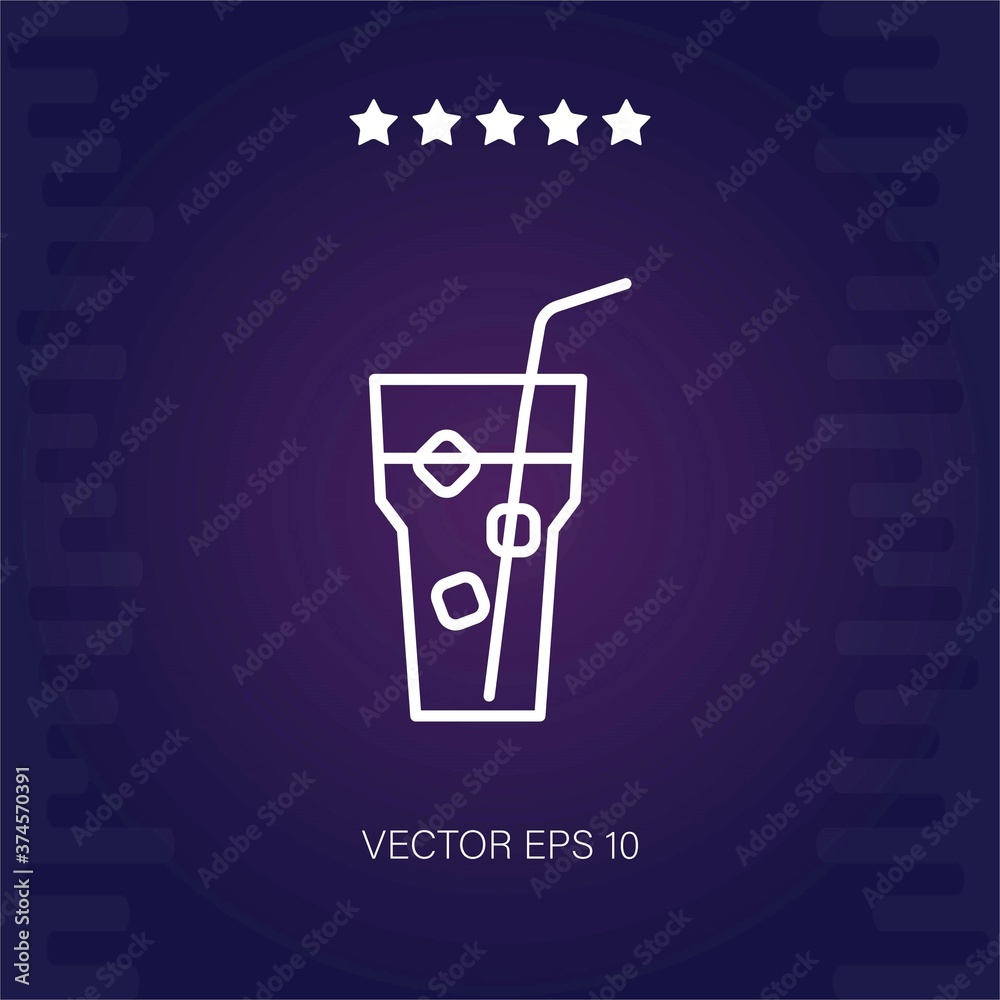 lemonade glass vector icon modern illustration lemonade glass vector icon modern illustration