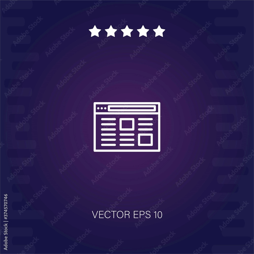 browser vector icon modern illustration