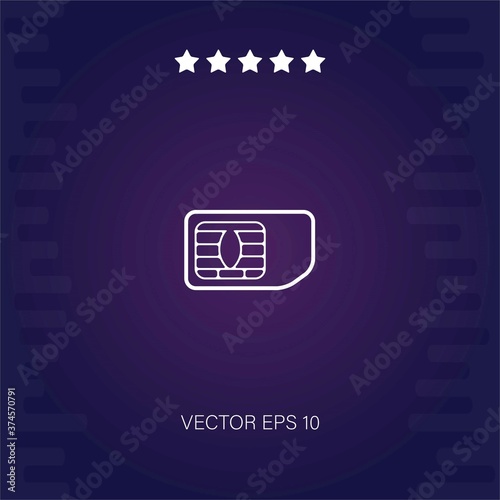 card back vector icon modern illustration