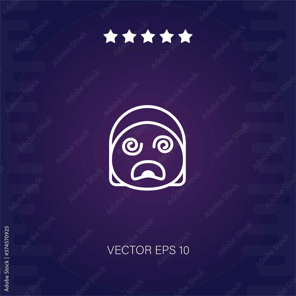 dazed vector icon modern illustration dazed vector icon modern illustration