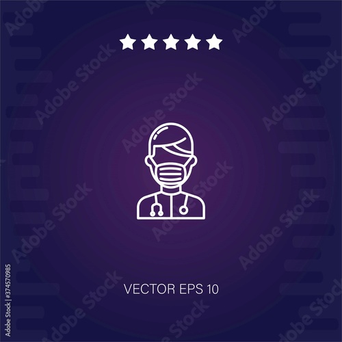 doctor vector icon modern illustration