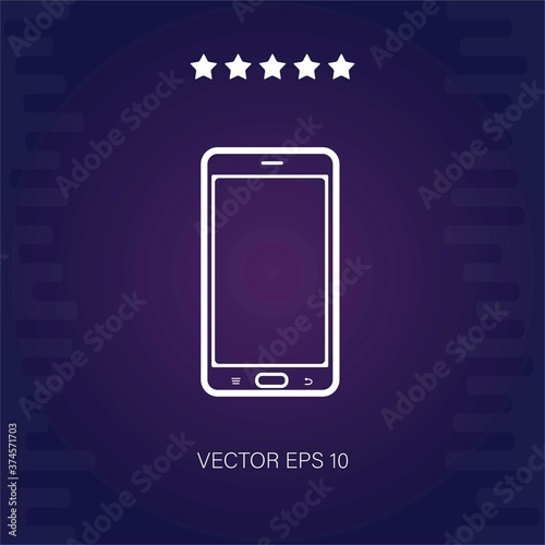 mobile phone variant   vector icon modern illustration