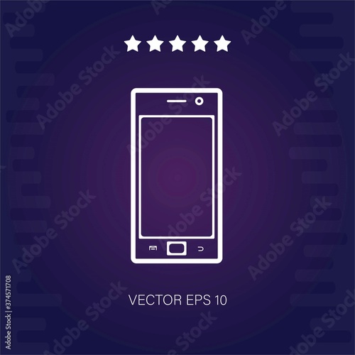 mobile phone variant   vector icon modern illustration