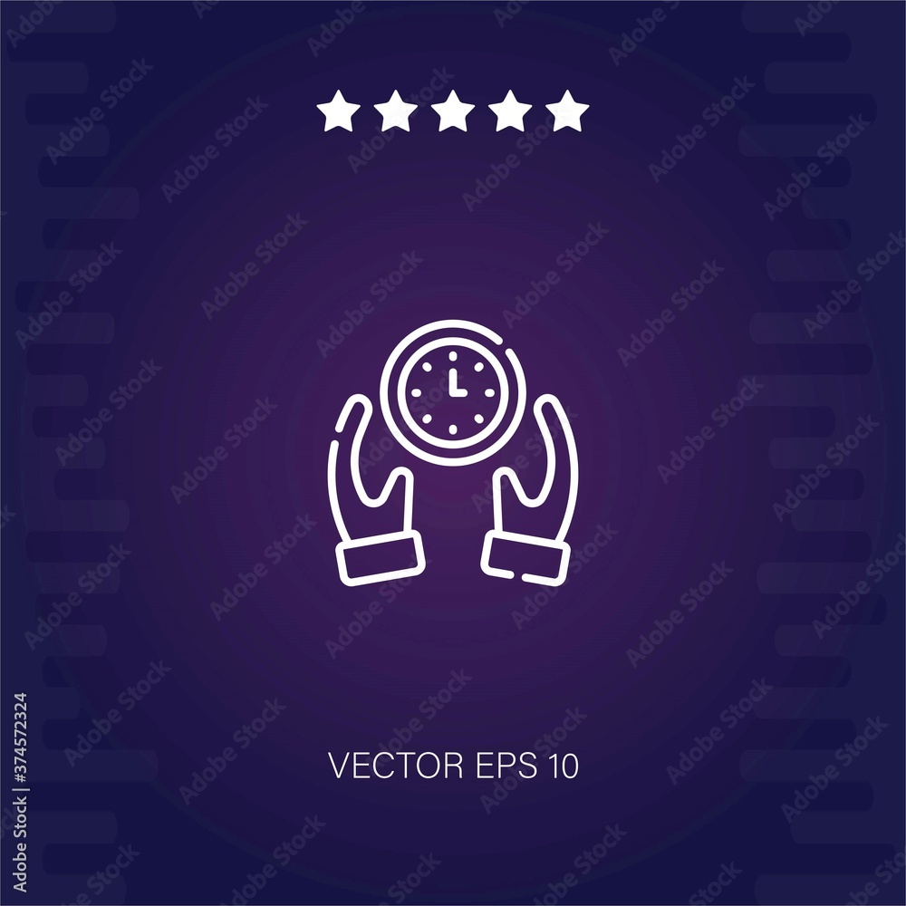 save time vector icon modern illustration save time vector icon modern illustration