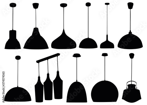 Chandeliers in the kitchen in the set.