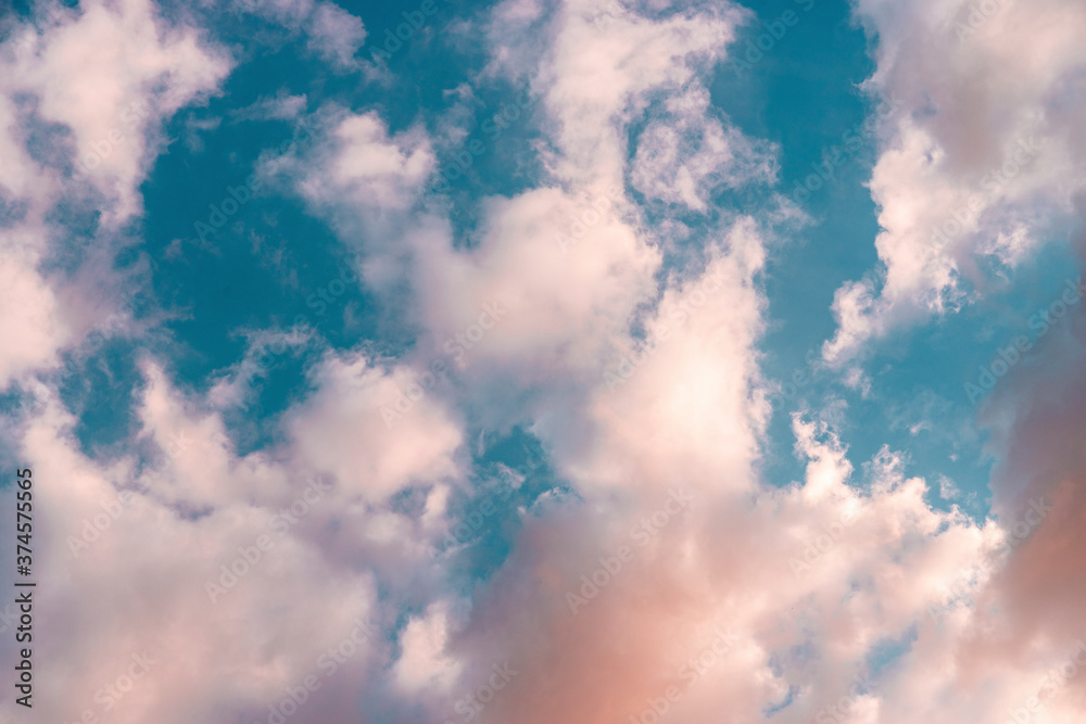 Sunset sky for background or sunrise sky and cloud at morning.