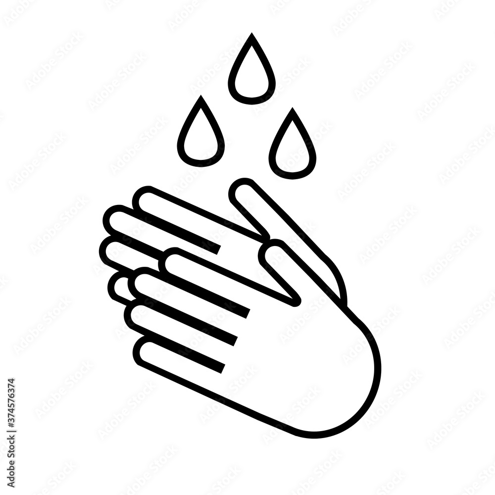 vector hand washing icon vector hand washing icon
