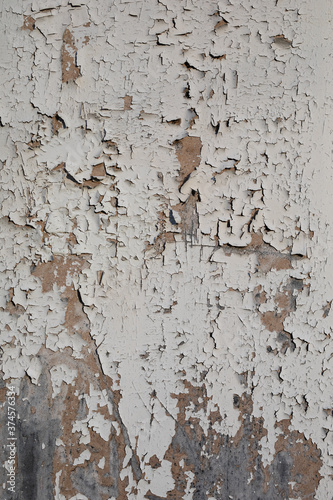 surface with peeling paint ,old white paint texture, abstract background