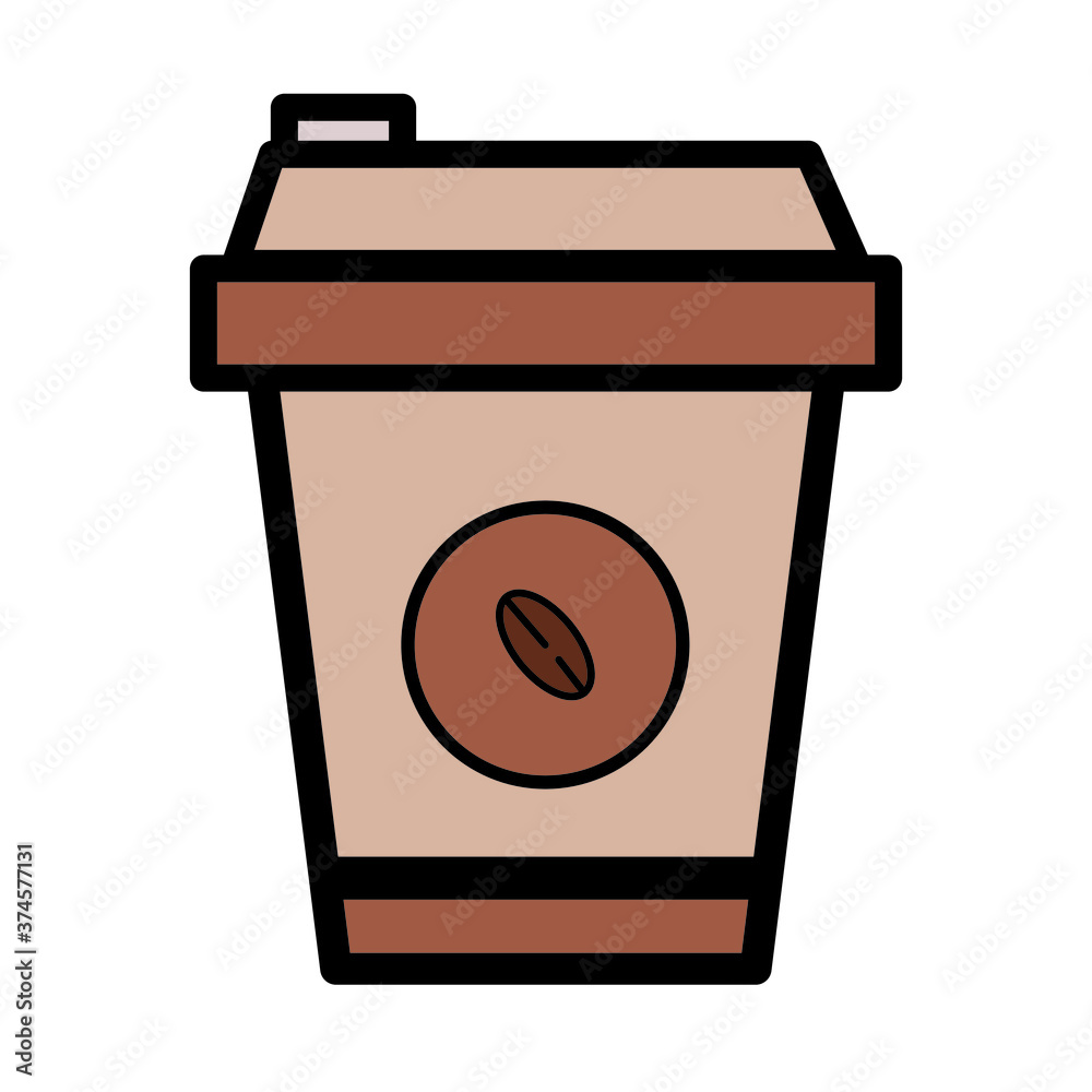 Colored plastic drinking coffee cup isolated on white background EPS Vector Colored plastic drinking coffee cup isolated on white background EPS Vector