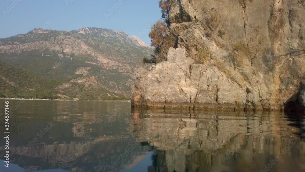 Beautiful view to Oludeniz lagoon from water Beautiful view to Oludeniz lagoon from water