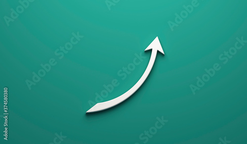 3D arrow business graph statistics growth sales logo icon image  banner green background template