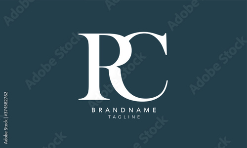 
Alphabet letters Initials Monogram logo RC, CR, R and C
