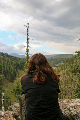 girl in the mountains