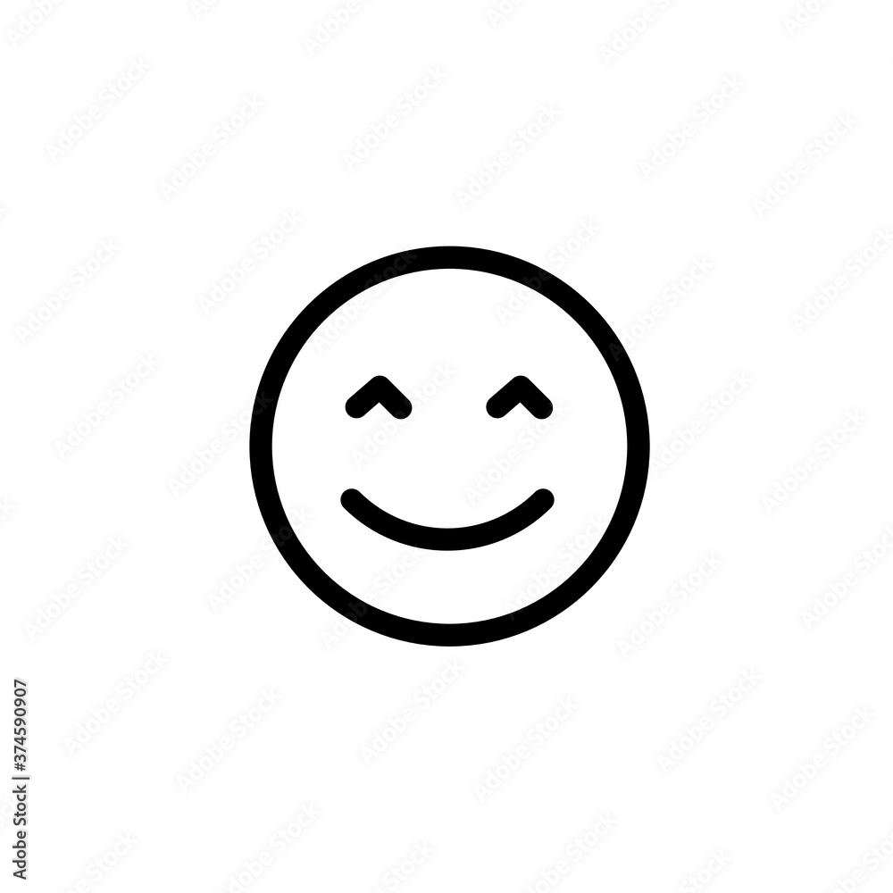 Face expression emoji isolated on white background EPS Vector