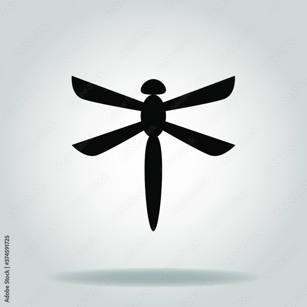 dragonfly icon or logo in glyph
dragonfly icon or logo in glyph