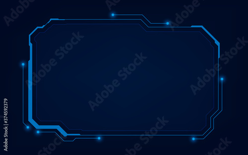 sci fi frame cyber pattern background design eps 10 vector