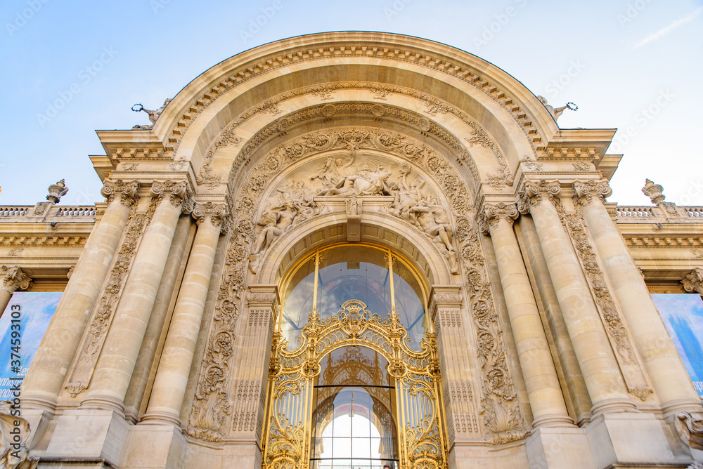 Façade of Petit Palais, an art museum in Paris, France