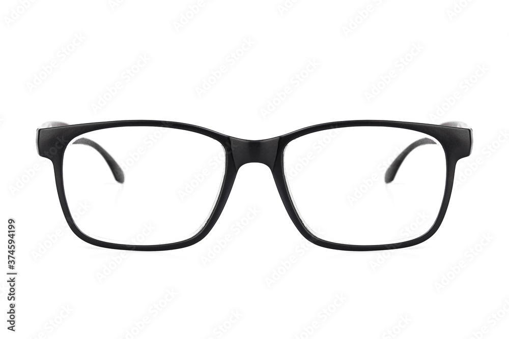 Black frame eyeglasses isolated on white background Black frame eyeglasses isolated on white background