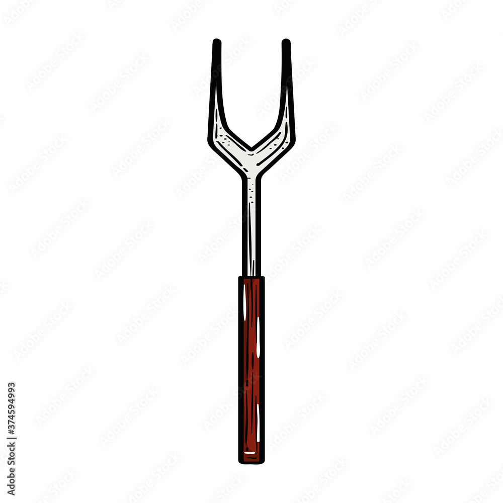 Bbq fork design, Menu steak house food meal restaurant barbecue fresh dinner and grilled theme Vector illustration Bbq fork design, Menu steak house food meal restaurant barbecue fresh dinner and grilled theme Vector illustration
