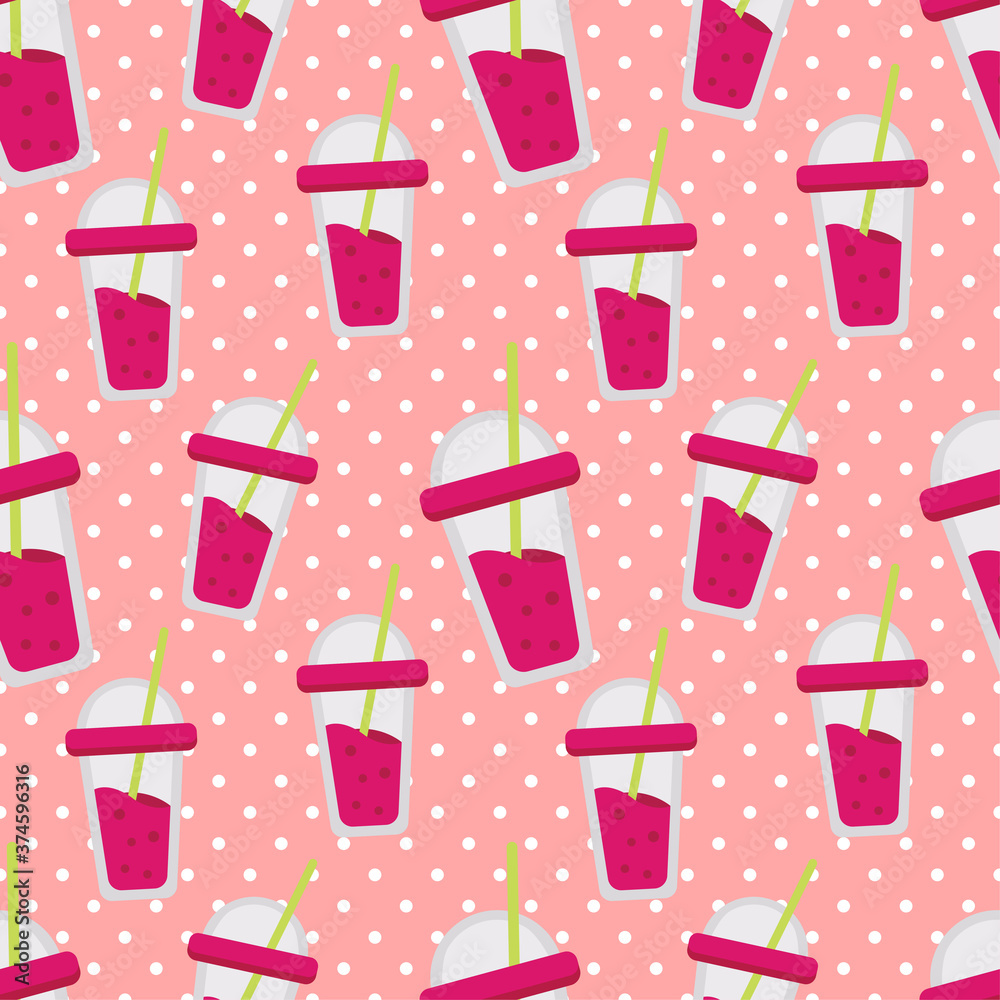 strawberry juice seamless pattern vector illustration strawberry juice seamless pattern vector illustration