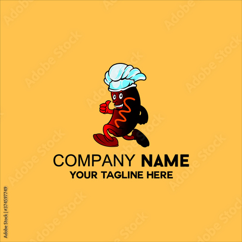 cartoon sausage logo
